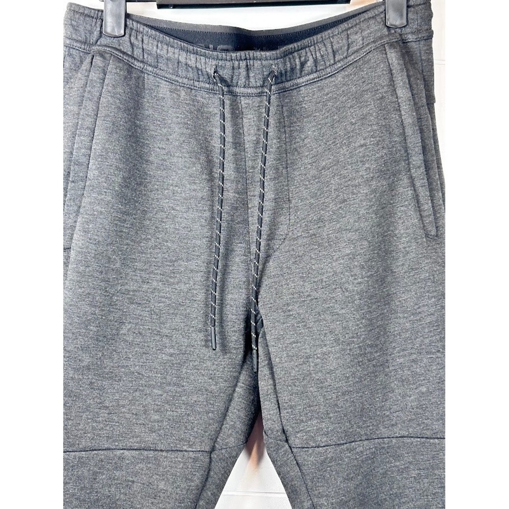 American Eagle‎ Mens Small Charcoal Gray Heather Tech Jogger Sweatpants Tapered - Picture 2 of 5